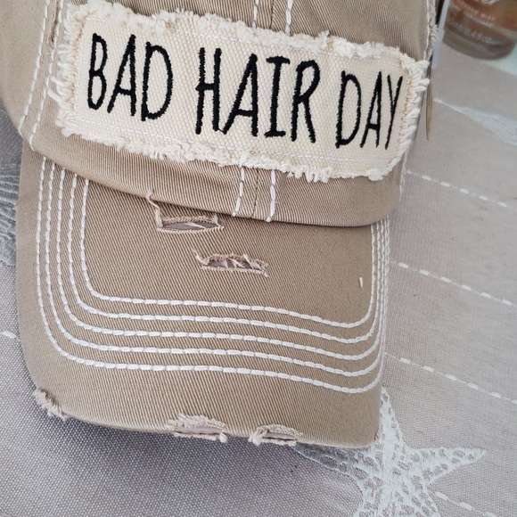 ❤️BESTSELLER❤️Khaki Bad Hair Day  baseball cap - Picture 7 of 8